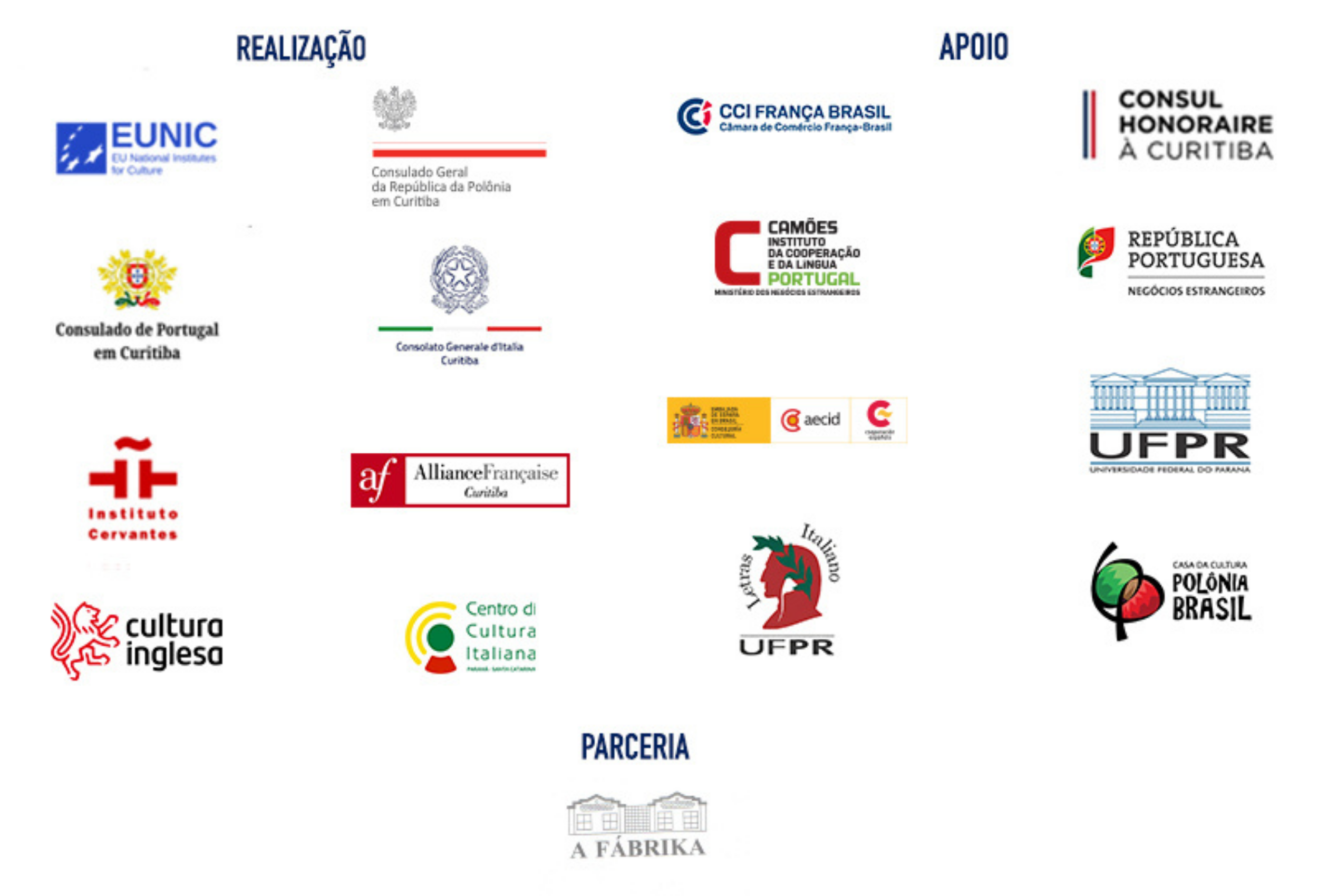 Realização e patrocinadores do Dia da Europa Curitiba